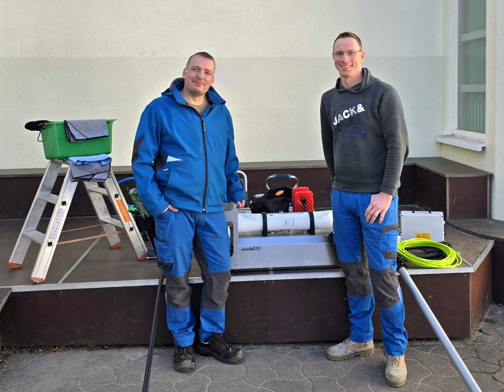 Daniel Döhring und Jan Schultz vom Küstenservice Warnow mit Ihrem Equipment